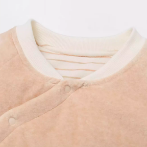 Velvet Quilted Wrap-Style Snap-Front Romper