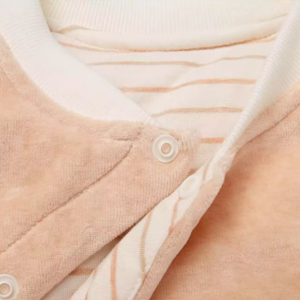 Velvet Quilted Wrap-Style Snap-Front Romper