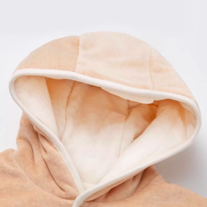 Velvet Quilted Hooded Top