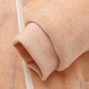 Velvet Quilted Hooded Top