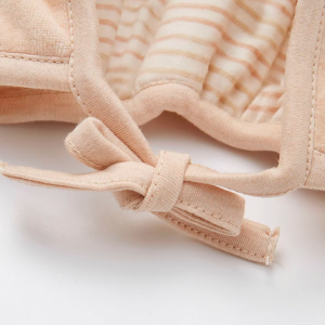 Baby Velvet Quilted Tie-Closure Hat