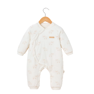 Deer Antler Print Quilted Wrap-Style Romper