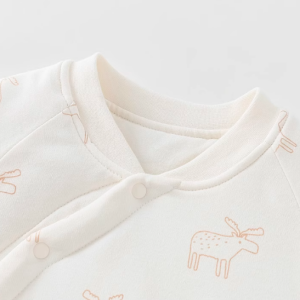 Deer Antler Print Quilted Wrap-Style Romper