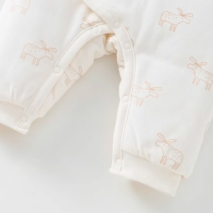 Deer Antler Print Quilted Wrap-Style Romper