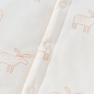 Deer Antler Print Quilted Stand Collar Top