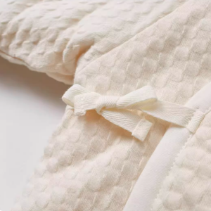 Checkered Quilted Tie-Front Romper