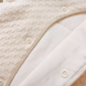 Checkered Quilted Wrap-Style Hooded Romper