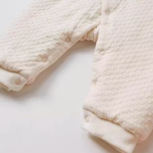 Checkered Quilted Wrap-Style Hooded Romper