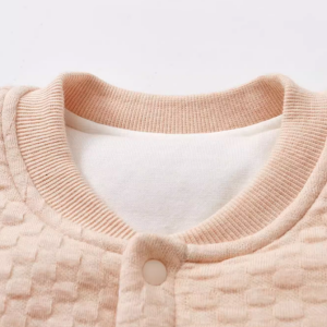 Checkered Quilted Stand Collar Romper