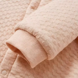 Checkered Quilted Stand Collar Romper