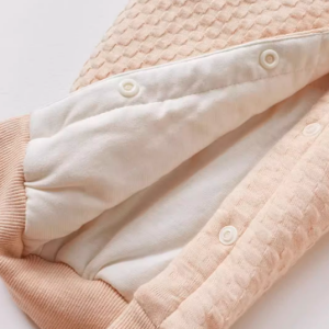 Checkered Quilted Stand Collar Romper