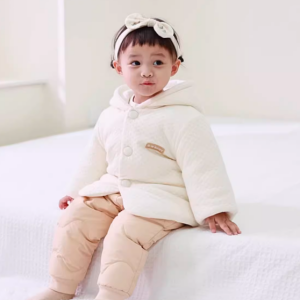 Checkered Quilted Hooded Top