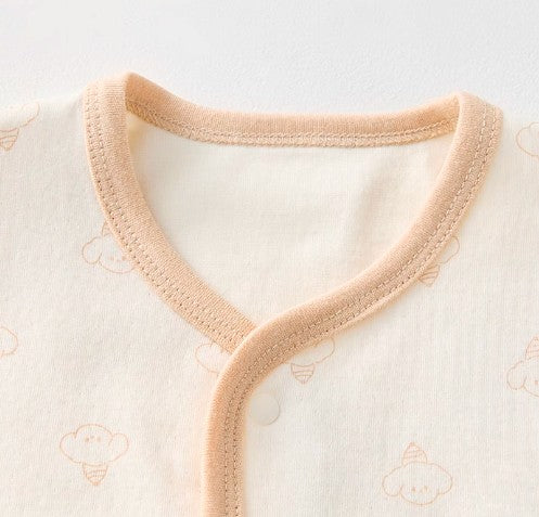 Baby Double-Layer Vest with Adjustable Closure for Comfort - Natural Baby Clothing丨Pure, organic, dye-free care, cozy and gentle for babies