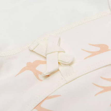 Breezy Lace-Up Triangle Romper with Adjustable Straps for Baby - Natural Baby Clothing丨Pure, organic, dye-free care, cozy and gentle for babies