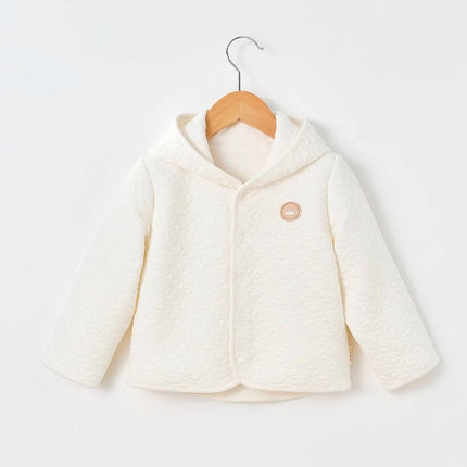 Baby Air-Layer Hooded Front-Opening Jacket