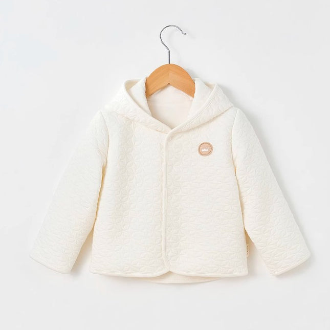 Baby Air-Layer Hooded Front-Opening Jacket