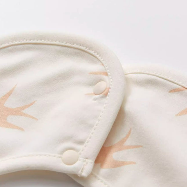 360-Degree Rotating Baby Bib with Adjustable Snaps for Easy Use - Natural Baby Clothing丨Pure, organic, dye-free care, cozy and gentle for babies