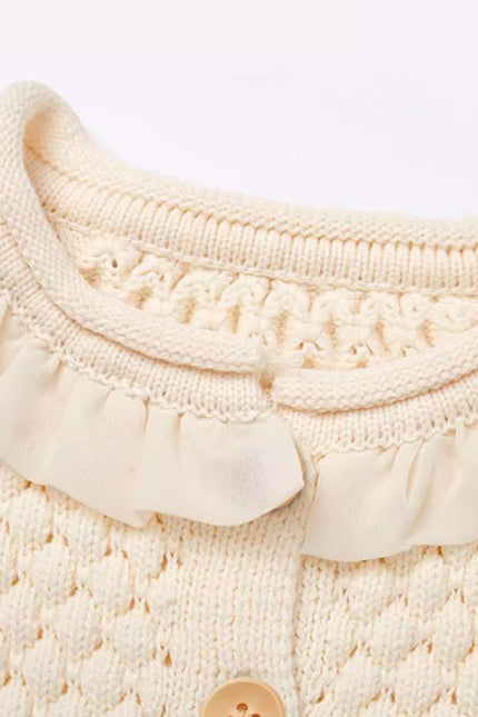 Natural Cotton Knit Sweater Jacket with Breathable and Lightweight Design for Comfort - Natural Baby Clothing丨Pure, organic, dye-free care, cozy and gentle for babies