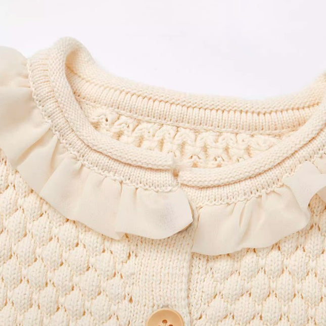 Natural Cotton Knit Sweater Jacket with Breathable and Lightweight Design for Comfort - Natural Baby Clothing丨Pure, organic, dye-free care, cozy and gentle for babies