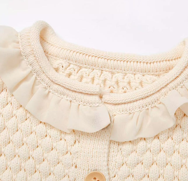Natural Cotton Knit Sweater Jacket with Breathable and Lightweight Design for Comfort - Natural Baby Clothing丨Pure, organic, dye-free care, cozy and gentle for babies