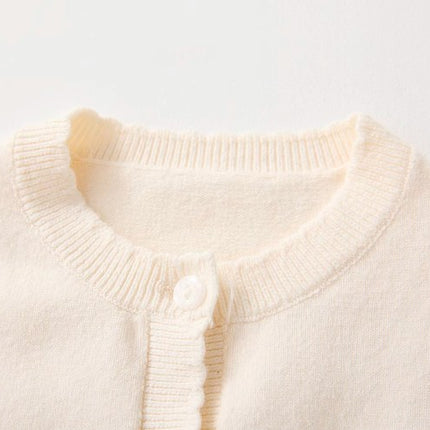 Long-Sleeved Knitted Romper for Comfort and Warmth - Natural Baby Clothing丨Pure, organic, dye-free care, cozy and gentle for babies