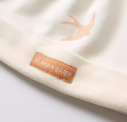 Newborn Soft Cotton Beanie with Elastic Band for Comfortable Fit - Natural Baby Clothing丨Pure, organic, dye-free care, cozy and gentle for babies
