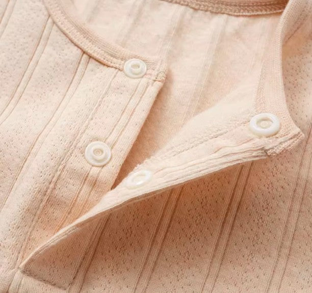 Baby Long Sleeve Crewneck Base Layer Top for Comfort - Natural Baby Clothing丨Pure, organic, dye-free care, cozy and gentle for babies