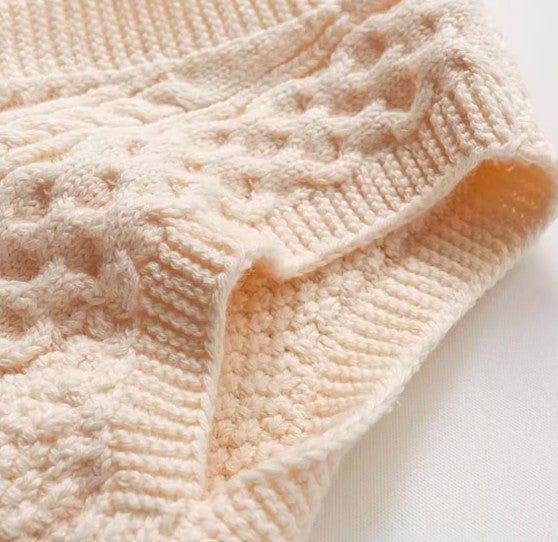 Natural Cotton Knitted Front-Opening Vest with Adjustable Closure for Versatile Layering - Natural Baby Clothing丨Pure, organic, dye-free care, cozy and gentle for babies