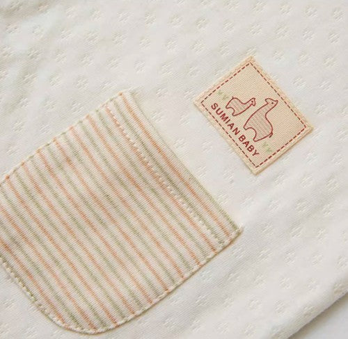 Baby Long-Sleeved Snap Onesie for Comfort and Convenience - Natural Baby Clothing丨Pure, organic, dye-free care, cozy and gentle for babies