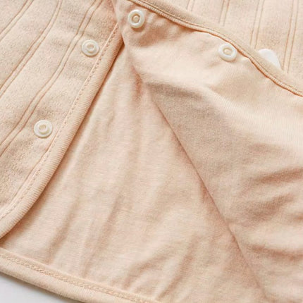 Front-Opening Double-Layer Vest for Babies with Adjustable Fit - Natural Baby Clothing丨Pure, organic, dye-free care, cozy and gentle for babies