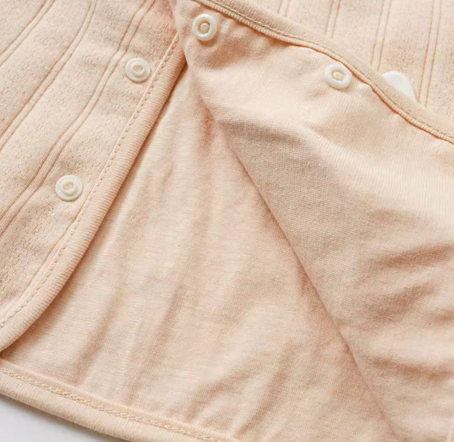 Front-Opening Double-Layer Vest for Babies with Adjustable Fit - Natural Baby Clothing丨Pure, organic, dye-free care, cozy and gentle for babies