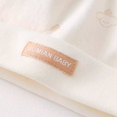 Newborn Soft Cotton Beanie Hat with Elastic Band - Natural Baby Clothing丨Pure, organic, dye-free care, cozy and gentle for babies