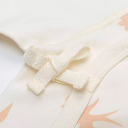 Baby Long Sleeve Tie-Back Top with Easy Diaper Access for Comfort - Natural Baby Clothing丨Pure, organic, dye-free care, cozy and gentle for babies