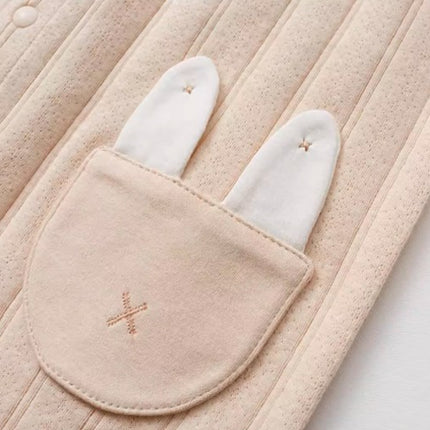 Baby Peter Pan Collar Snap Button Romper for Easy Dressing - Natural Baby Clothing丨Pure, organic, dye-free care, cozy and gentle for babies