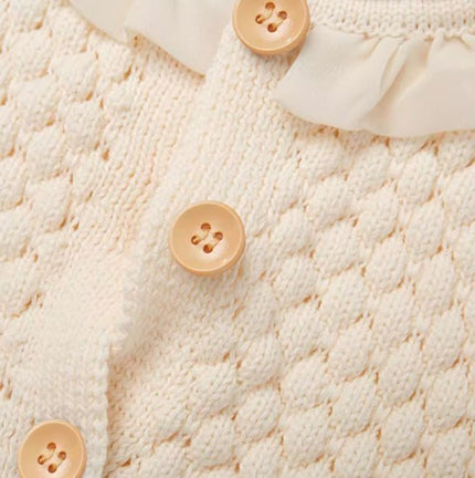 Natural Cotton Knit Sweater Jacket with Breathable and Lightweight Design for Comfort - Natural Baby Clothing丨Pure, organic, dye-free care, cozy and gentle for babies