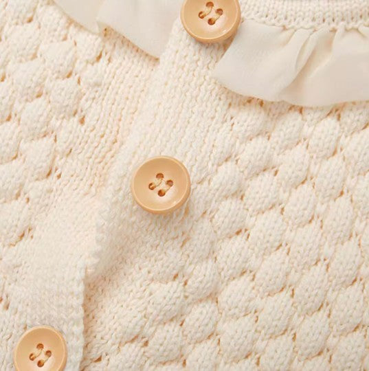 Natural Cotton Knit Sweater Jacket with Breathable and Lightweight Design for Comfort - Natural Baby Clothing丨Pure, organic, dye-free care, cozy and gentle for babies