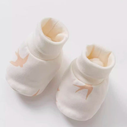 Newborn Mittens and Booties Set for Scratch Prevention and Warmth - Natural Baby Clothing丨Pure, organic, dye-free care, cozy and gentle for babies
