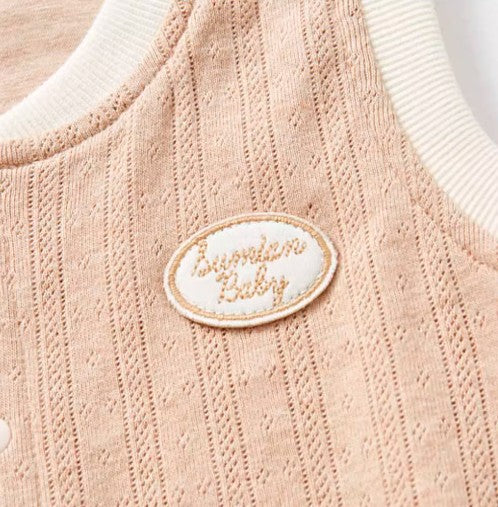 Stand-Up Collar Double-Layer Vest with Adjustable Fit for All Seasons - Natural Baby Clothing丨Pure, organic, dye-free care, cozy and gentle for babies