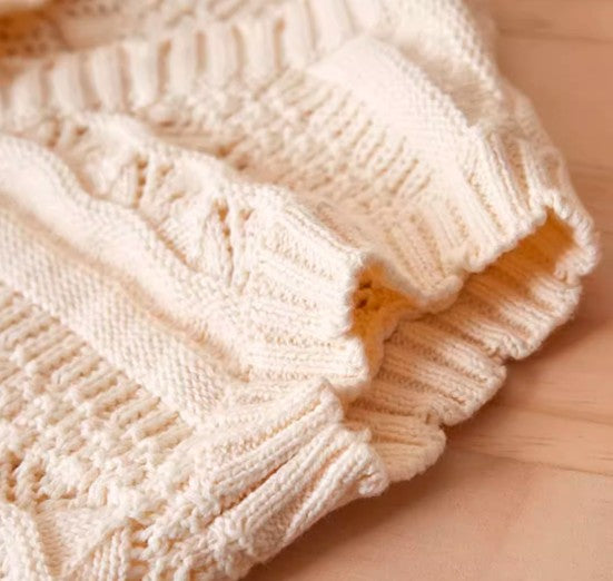 Knit Frilled Vest with Frilled Edges for Baby - Natural Baby Clothing丨Pure, organic, dye-free care, cozy and gentle for babies