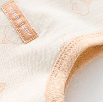 Baby Double-Layer Vest with Adjustable Closure for Comfort - Natural Baby Clothing丨Pure, organic, dye-free care, cozy and gentle for babies