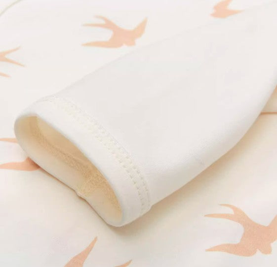 Baby Long Sleeve Tie-Back Top with Easy Diaper Access for Comfort - Natural Baby Clothing丨Pure, organic, dye-free care, cozy and gentle for babies