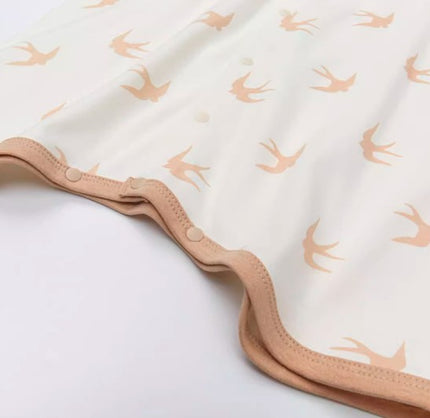 Baby Long-Sleeved Front-Opening Robe with Comfort and Warmth - Natural Baby Clothing丨Pure, organic, dye-free care, cozy and gentle for babies