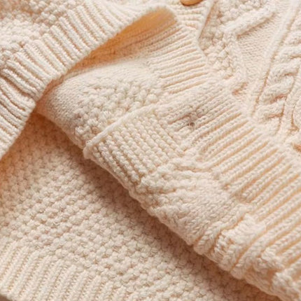 Natural Cotton Knitted Front-Opening Vest with Adjustable Closure for Versatile Layering - Natural Baby Clothing丨Pure, organic, dye-free care, cozy and gentle for babies