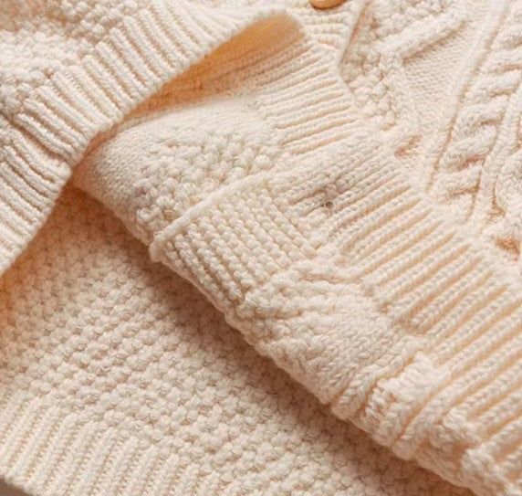 Natural Cotton Knitted Front-Opening Vest with Adjustable Closure for Versatile Layering - Natural Baby Clothing丨Pure, organic, dye-free care, cozy and gentle for babies