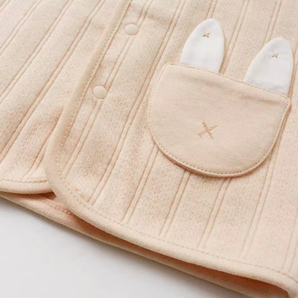 Front-Opening Double-Layer Vest for Babies with Adjustable Fit - Natural Baby Clothing丨Pure, organic, dye-free care, cozy and gentle for babies