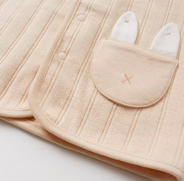 Front-Opening Double-Layer Vest for Babies with Adjustable Fit - Natural Baby Clothing丨Pure, organic, dye-free care, cozy and gentle for babies