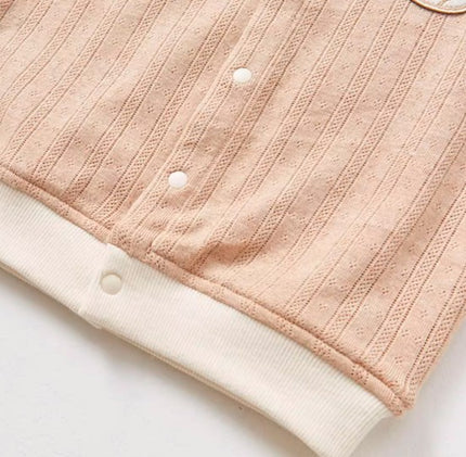 Stand-Up Collar Double-Layer Vest with Adjustable Fit for All Seasons - Natural Baby Clothing丨Pure, organic, dye-free care, cozy and gentle for babies