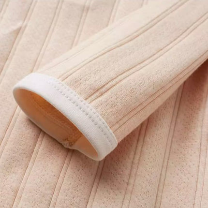 Front-Opening Long-Sleeved Triangle Romper for Babies - Natural Baby Clothing丨Pure, organic, dye-free care, cozy and gentle for babies