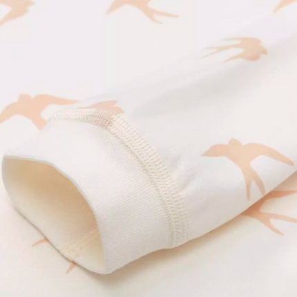 Round Neck Snap Button Romper with Easy-On Design for Baby's Comfort - Natural Baby Clothing丨Pure, organic, dye-free care, cozy and gentle for babies