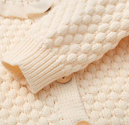 Natural Cotton Knit Sweater Jacket with Breathable and Lightweight Design for Comfort - Natural Baby Clothing丨Pure, organic, dye-free care, cozy and gentle for babies